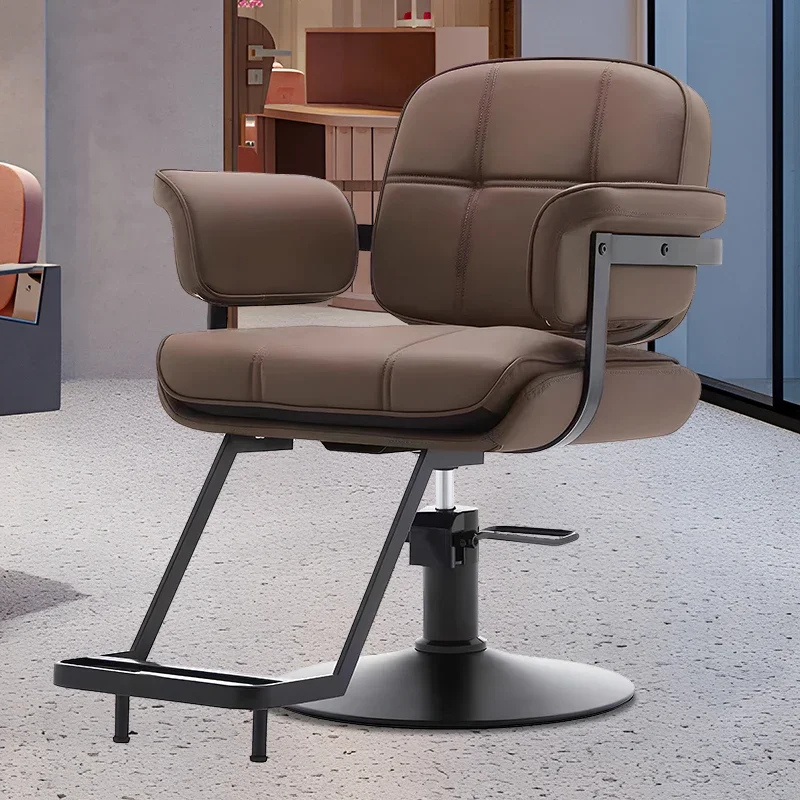 High-end Internet Celebrity Hair Salon Chair Hair Salon Special Lifting And Reclining Chair Trendy Barber Shop Hair Cutting