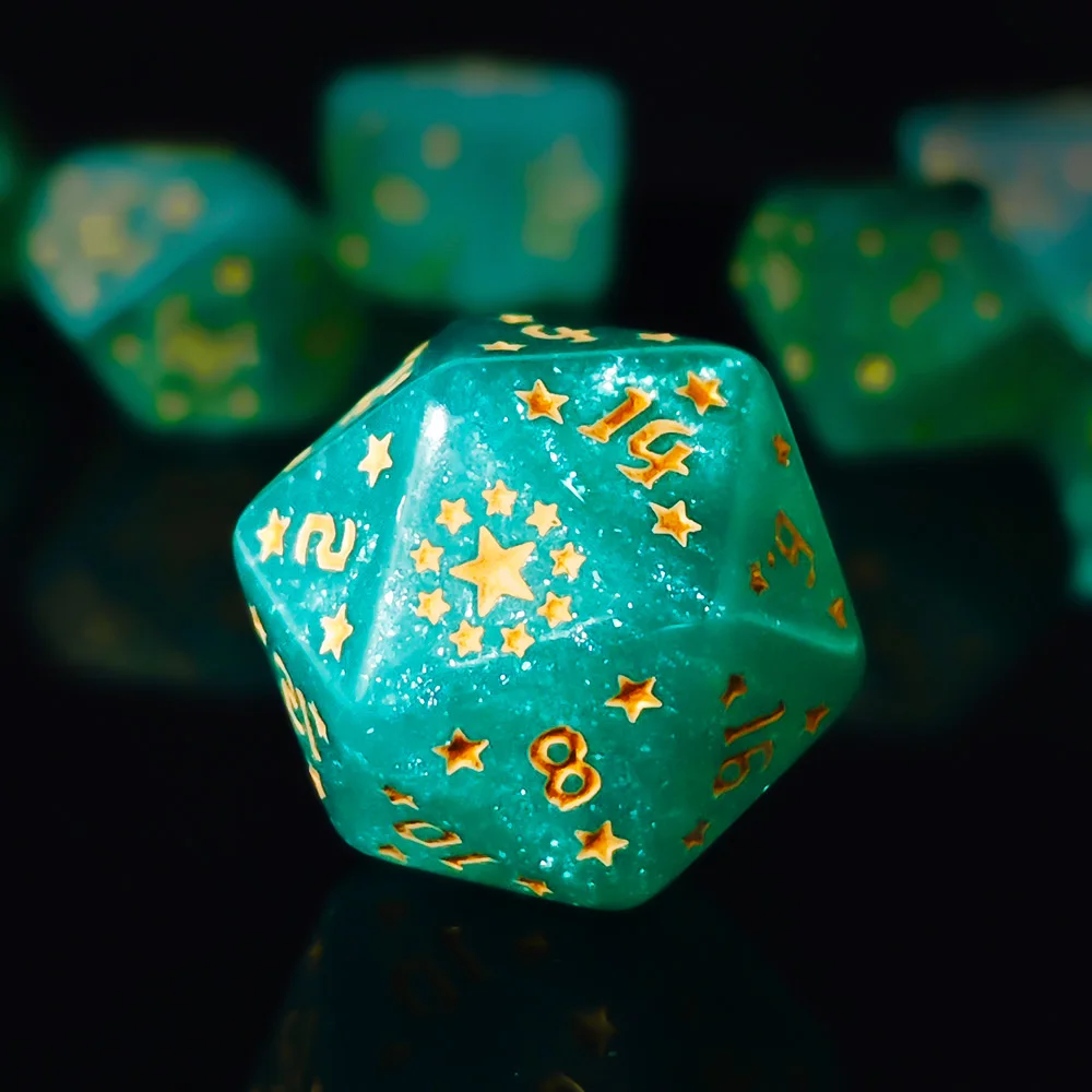 7 قطعة/المجموعة الزنزانات والتنينات الاكريليك الجميلة نجوم النرد مجموعة للمنزل نادي KTV الترفيه التبعي