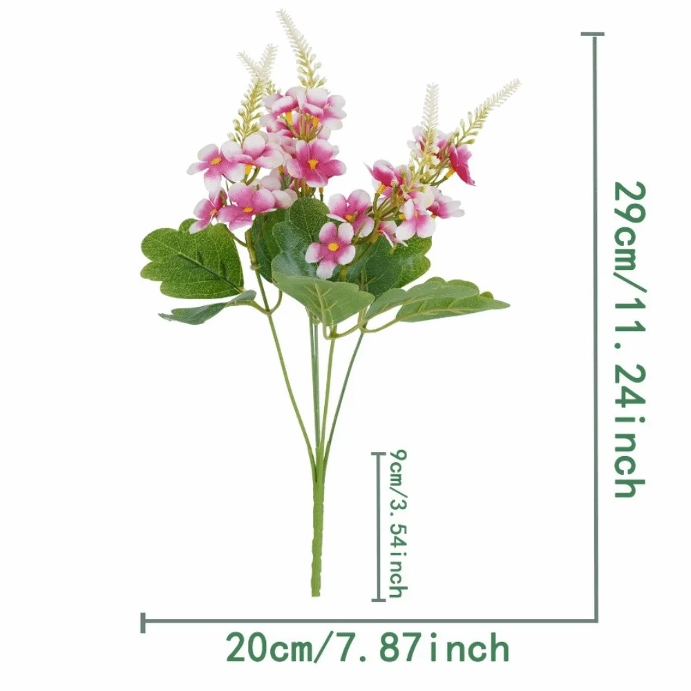 

Chrysanthemum Artificial Pansy Flowers Realistic Soft Simulated Cherry Blossoms Bouquet DIY Floral Home Decoration