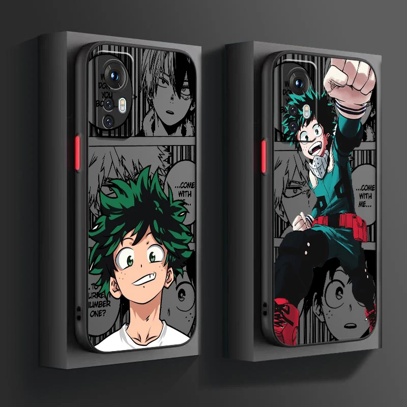 My Hero Academia Comic Cool Frosted Translucent For Xiaomi Mi 13 12 12T 11T 11 11i 10T 10 9T Pro Lite Ultra 5G Cover Phone Case