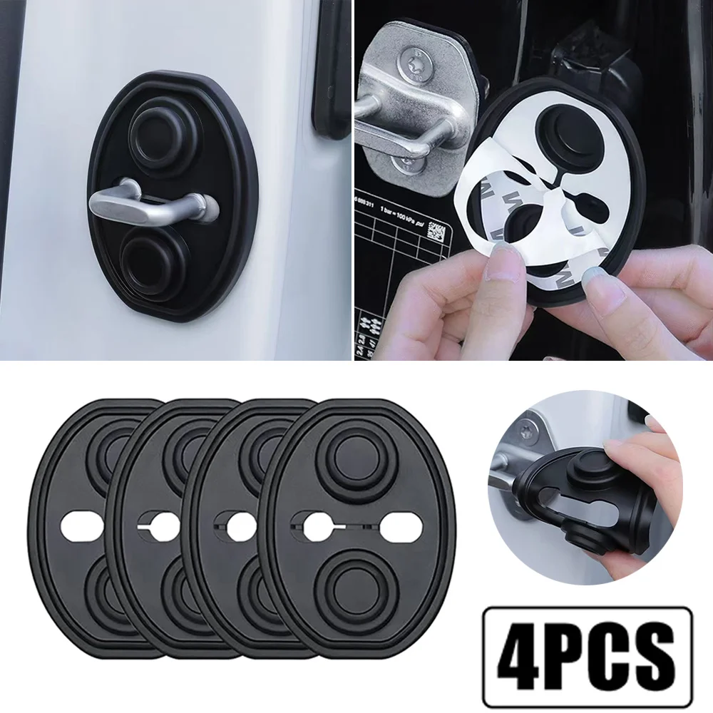 4Pcs Door Shockproof Cushion for Car Self-Adhesive Door Lock Shock Absorber Anti Scratch Protector Universal Car Accessories