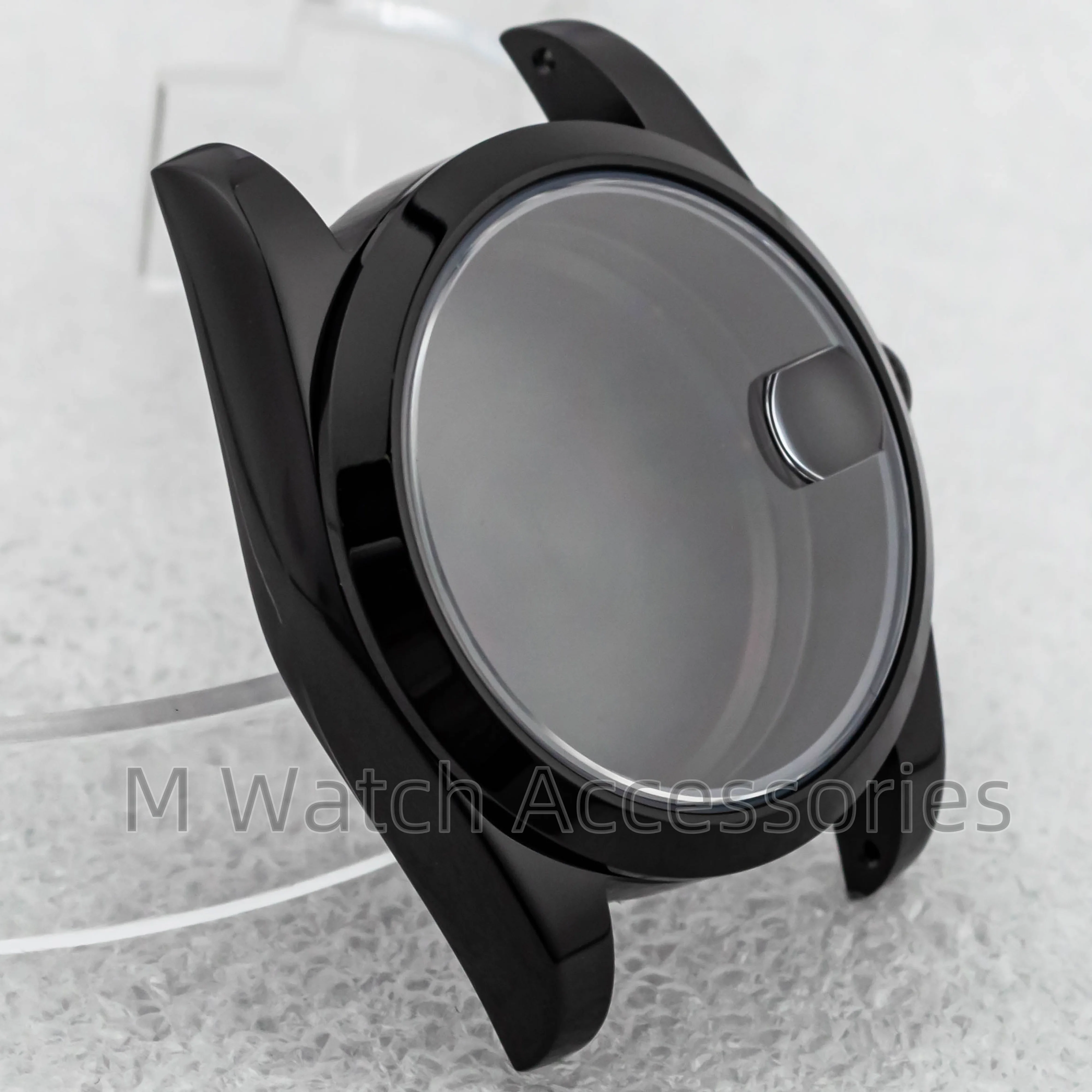 36/39MM High Quality NH35 Case Sapphire Glass Waterproof Black Men Watch Case for Datejust NH34 NH36 movement 28.5mm Dial Parts