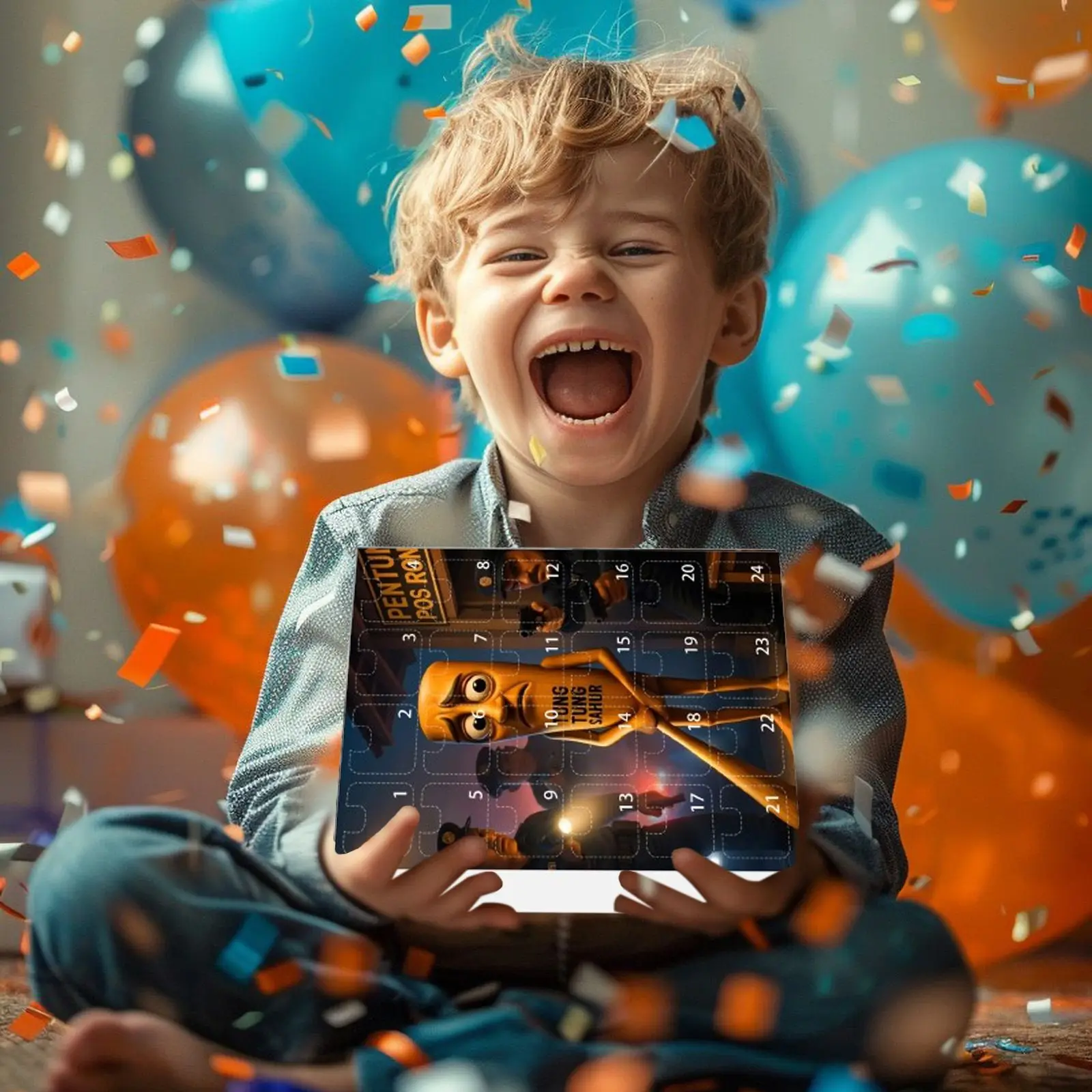 Tung Sahur Acryl Stok Figuur Model Blind Dozen Blind Bag Tekens Desktop Decor Collectie Grappige Pop Speelgoed Countdown BOX