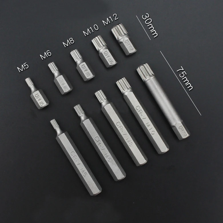 40Pcs 1/2in 3/8in Adaptor Drive Shank Hex Torx XZN Star Impact Socket Set Metric Socket Set Ratchet Driver Socket Wrench Tool