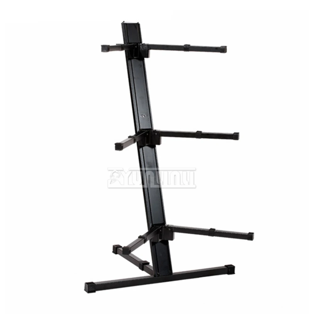 Keyboard Instrument Electronic Keyboard Display Stand Three-layer Metal Bracket Synthesizer Steel Stand Height Adjustable