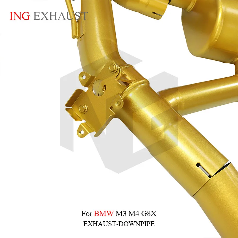 ING سبائك التيتانيوم برميل واحد الذهب السيراميك صمام العادم لسيارات BMW M3 M4 G8X catback مخصص نظام الملحقات عن بعد