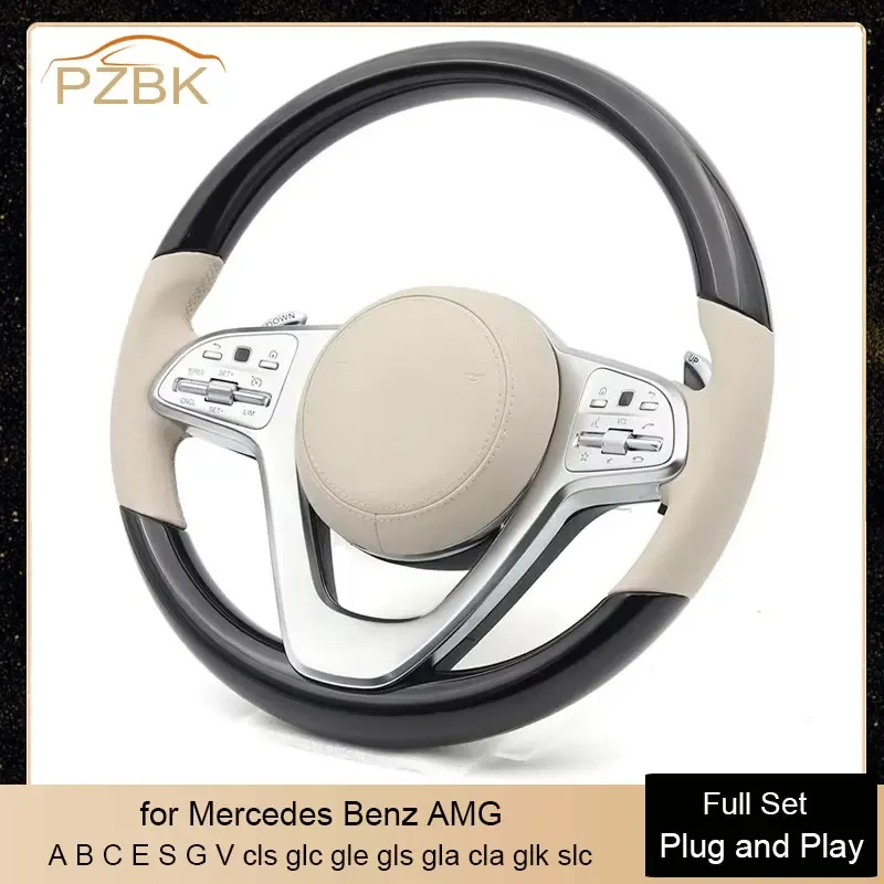 

Автомобильный руль, глянцевый черный в сборе для Mercedes Benz Maybach W190 W205 W166 W167 W177 W217 W222 W223 W257 Cls Glc Gle Gls