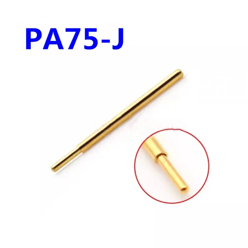 

100PCS / Package PA75-J1 Small Round Head Gold-plated Spring Test Probe Needle Tube 1.02MM Length 16.5mm PCB Pogo Pin