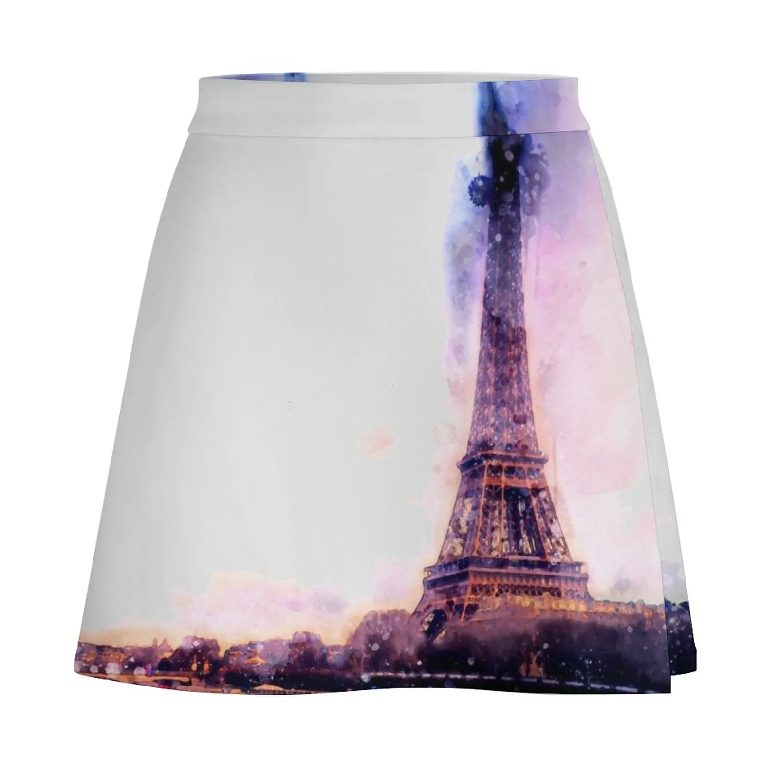 Eiffel tower Paris painting Mini Skirt luxury women skirts korean fashion clothes for women kawaii clothes