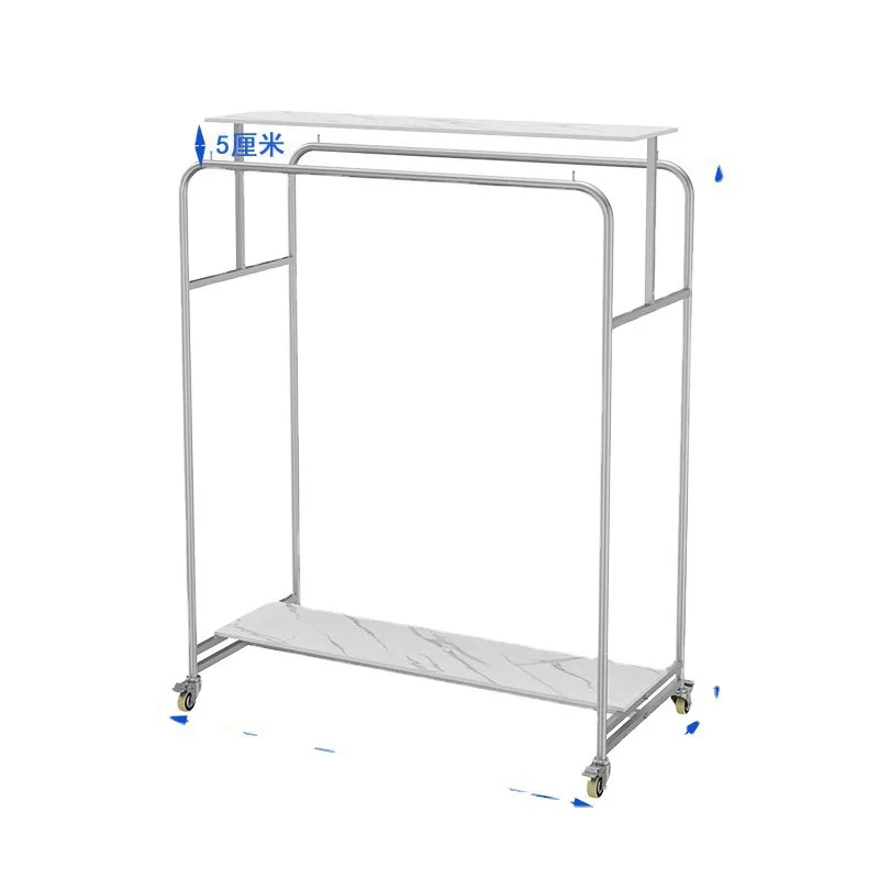 Stainless steel, floor-to-ceiling double-row parallel bar pulley store, middle hanger