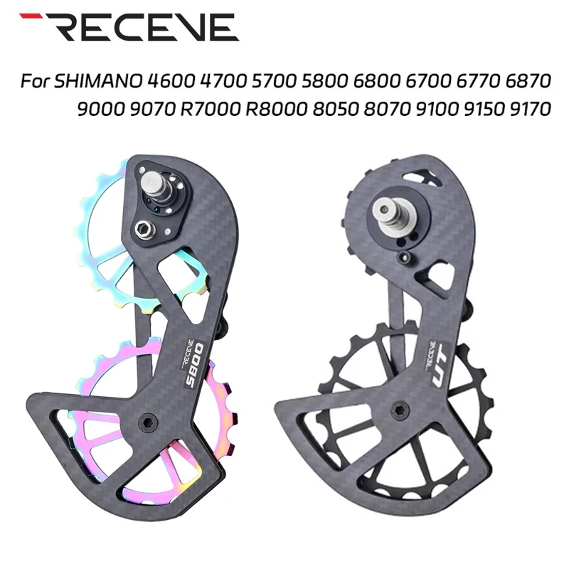 

RECEVE Road Bike Rear Derailleur Pulley Ceramic Jockey Wheel Carbon Cycling Groupset Compatible with R5800 R6800 R7000 R8000