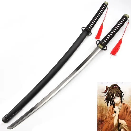 Japanese Anime Hakuouki Sword Katana Wakizashi Chizuru Yukimura Cosplay Props Swords No Sharp Wood Carnival Halloween Props