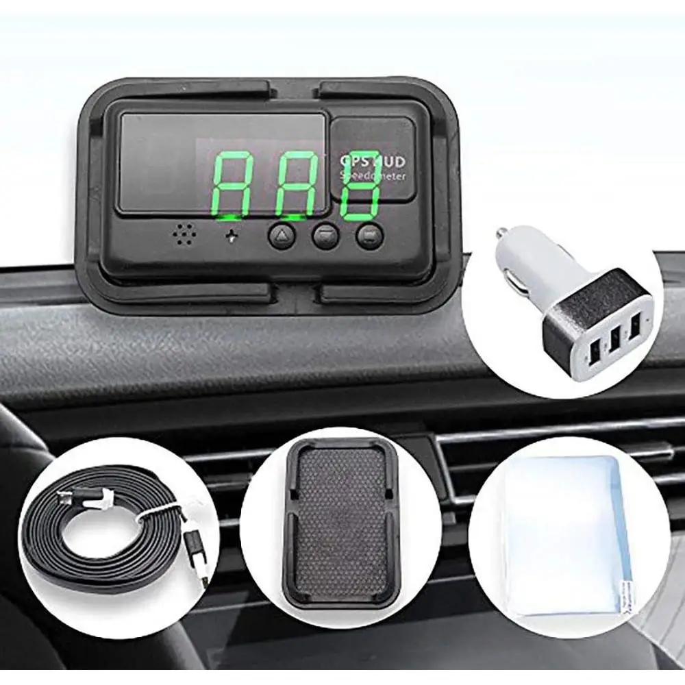 MASO Universal GPS HUD Digital Head Up Display Car Speed Warning + 3USB Adapter For all car and truck models