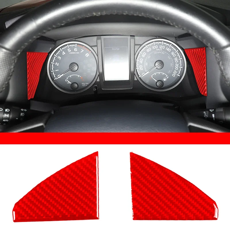 

For Toyota Tacoma 2015-2022 Soft Carbon Fiber Car Dashboard Display Both Sides Decorative Stickers Car Interior Accessories