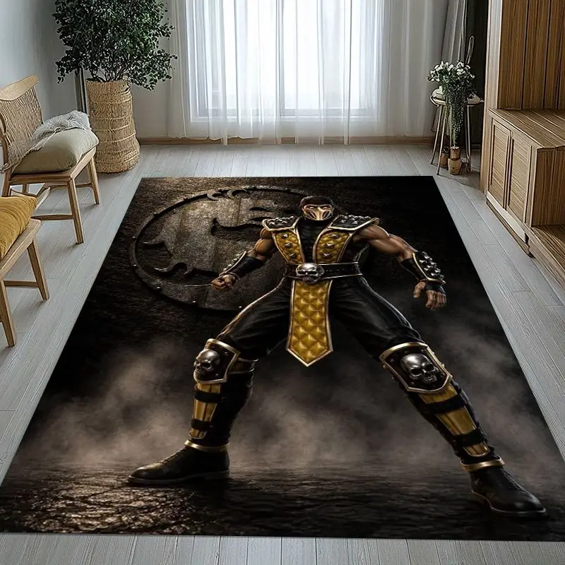 Fighter Mortal Kombat Game Movie Soft Non-Slip Large Area Rug for Living Room,Bedroom Playroom Carpet Mat for Sofa,Home Decor