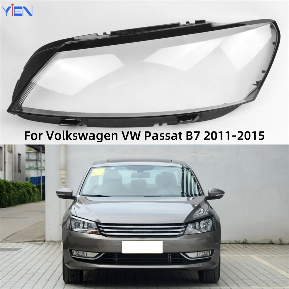 

For Volkswagen VW Passat B7 2011 2012 2013 2014 2015 Car Front Headlight Lens Cover Lights Lens Shell Headlights Lamp Cover