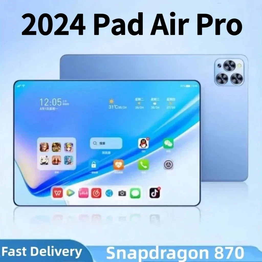 

Original Globale Versie 4K iPad Air Pro Max Hd Tablet Pc 16Gb 1Tb Tablet Android 12 Snapdragon 870 5G Calling Wifi Free Delivery