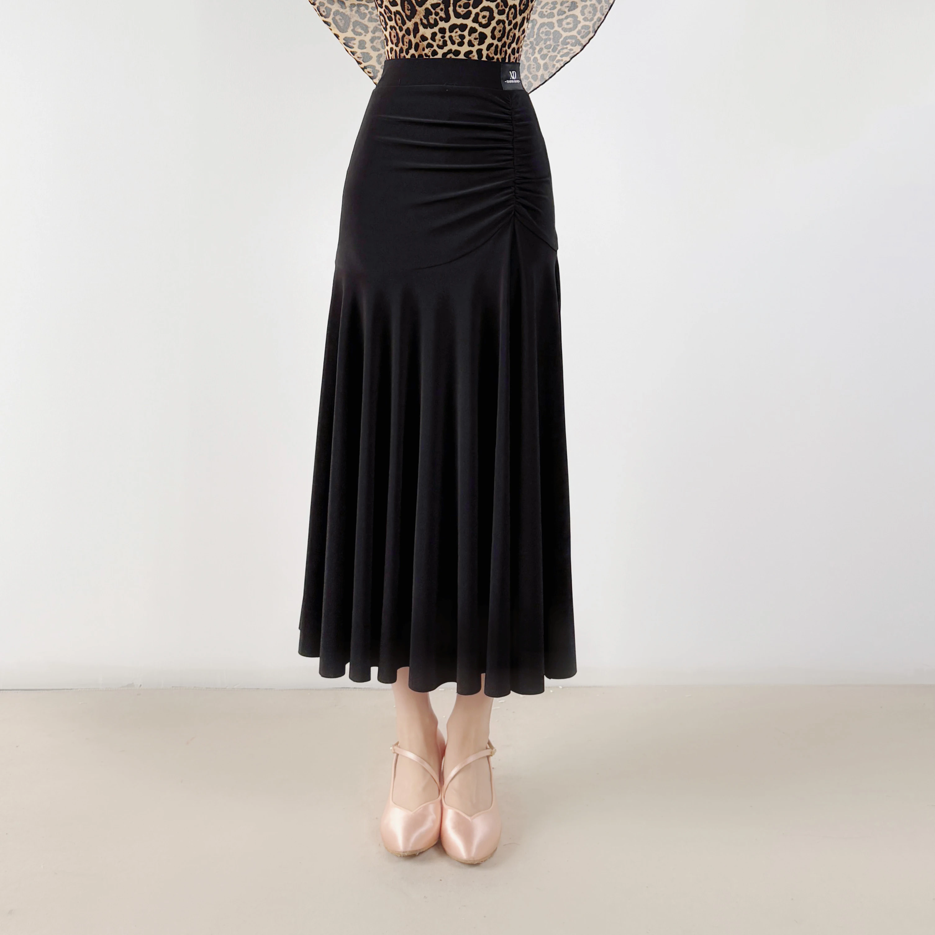 

2026 Adults Modern Dance Black Big Swing Skirt For Women National Standard Dance Waltz Ballroom Dance Performance Wear DN23608