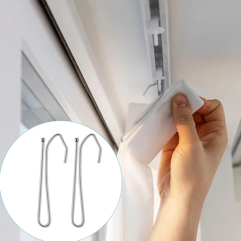 15 pcs Easy Simple Operation Single Prong Curtain Clips, great for Bathroom Fabric Hanging, Smooth Sliding Hook