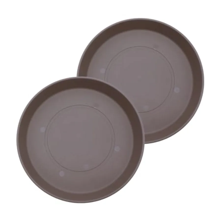 

21 Inch Prima Round Plant Saucer, Lightweight UV-Resistant Plastic Outdoor and Indoor Flower Pot Tray, 2-Pack Plant Pot Trays f