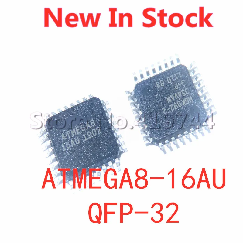 1PCS/LOT 100% Quality  ATMEGA8-16AU ATMEGA8 QFP-32 SMD microcontroller/microcontroller 8-bit 16K flash mem In Stock New Original