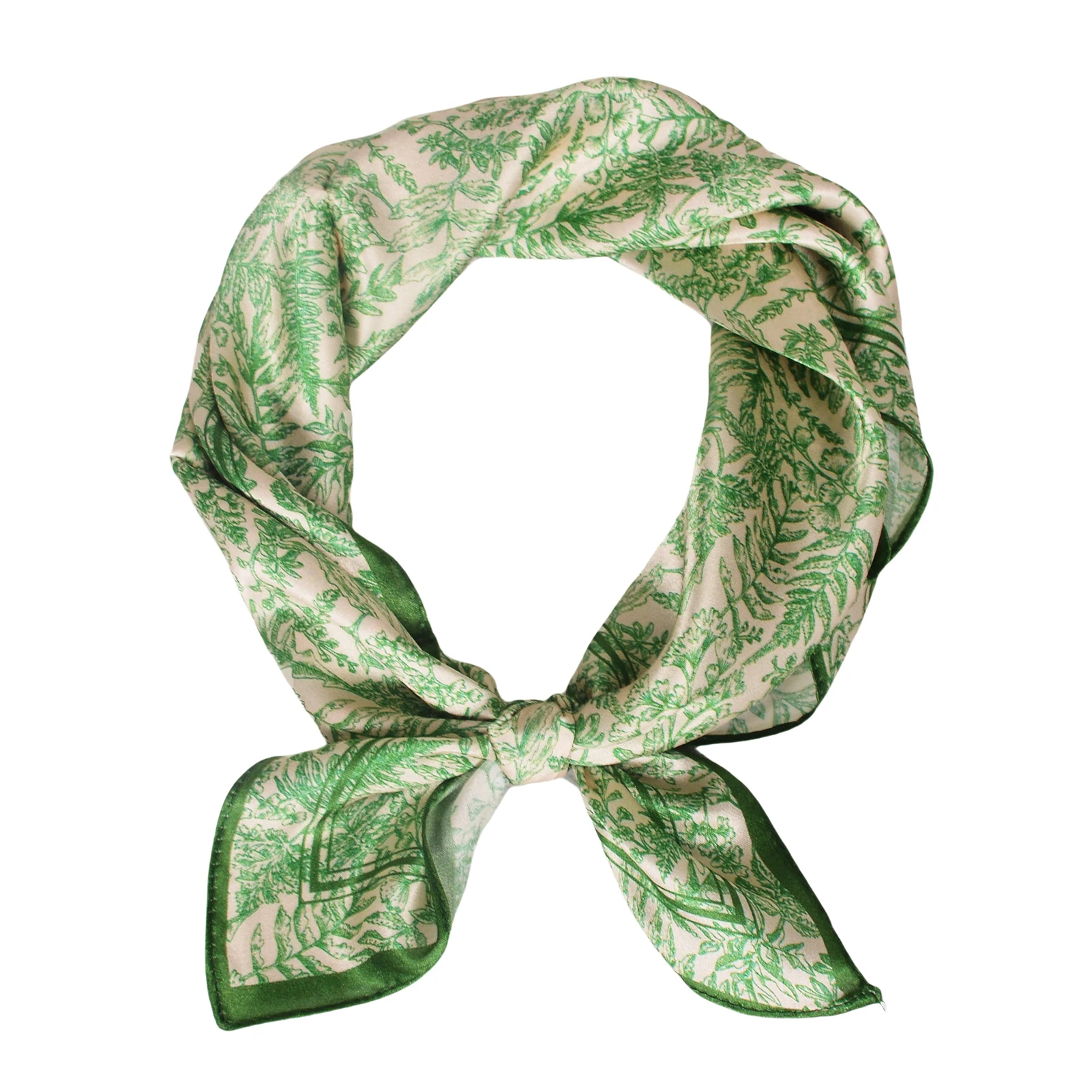 

[BYSIFA] Светло-зеленый женский модный роскошный шарф из 100% натурального шелка, маленькие квадратные шарфы с принтом, элегантные женские аксессуары для волос