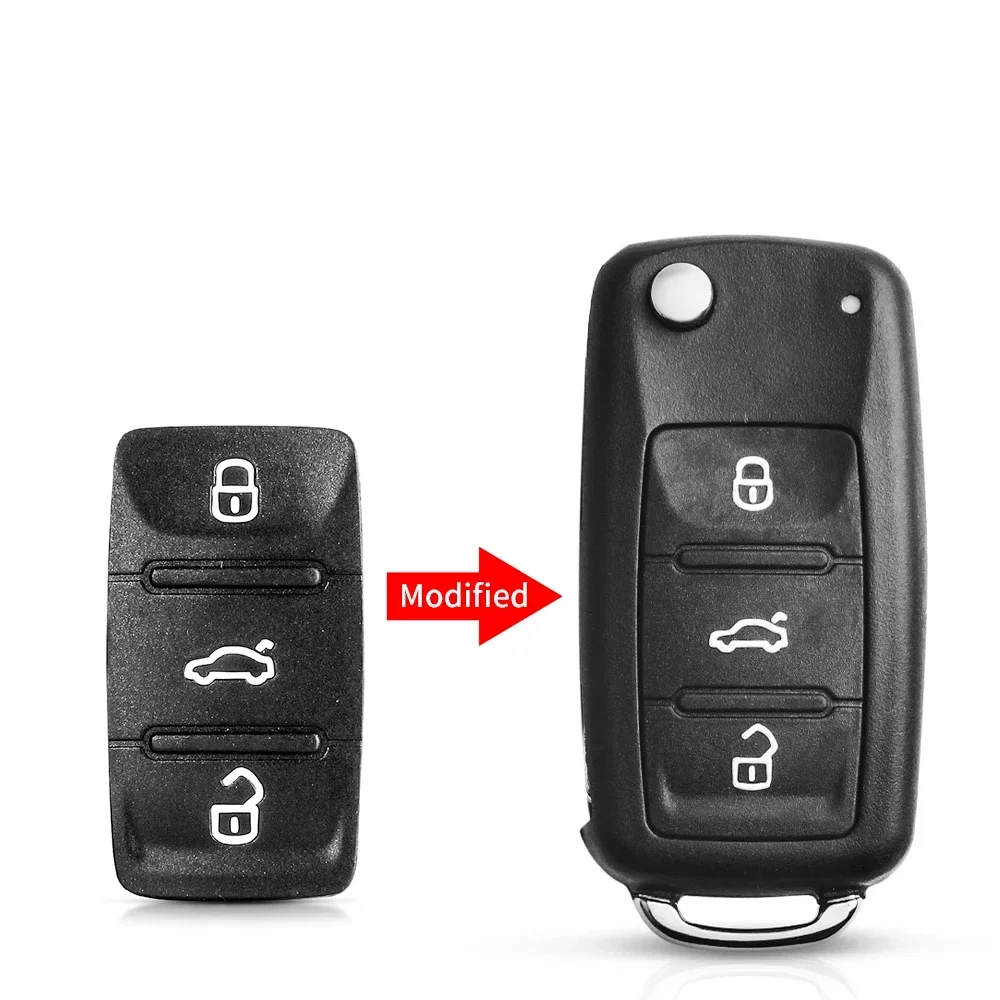 KEYYOU Rubber Buttons Pad Remote Car Key Pad For Volkswagen VW Golf 7 4 5 Mk4 6 For Skoda Octavia For Seat Leon Ibiza Altea