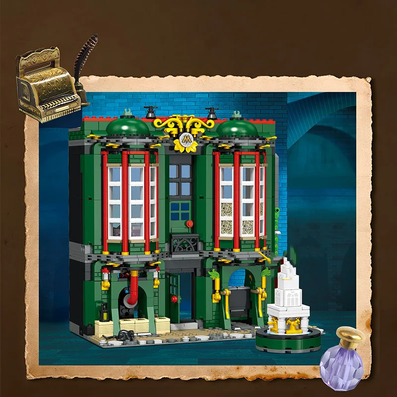 Creative Movie Architecture Magic ALLEY Building Block Construction Brick Figures Educational Toys Collection For Kids Gifts