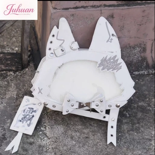 Anime Portable Itabag Y2k JK Kawaii Lolita Cosplay Cute Cat Dominates The World Cat Girl Slant Shoulder Laser Paint Skin Itabag