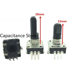 5PCS EC12 encoder 24-point 24-pulse 360 rotation 3-pin audio coding switch without