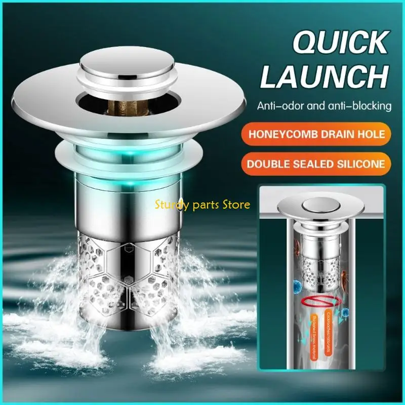 

97QC Сливная корзина для кухонной мойки, противозасоряющиеся сливные пробки, сетчатый фильтр для раковины