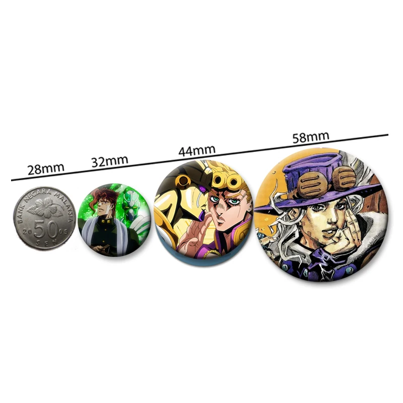 أنيمي جوجو مغامرة غريبة شخصية الإبداعية دبوس صفيح شارة DIY بها بنفسك الكرتون بروش الملابس حقيبة ديكور مروحة جمع هدية #5