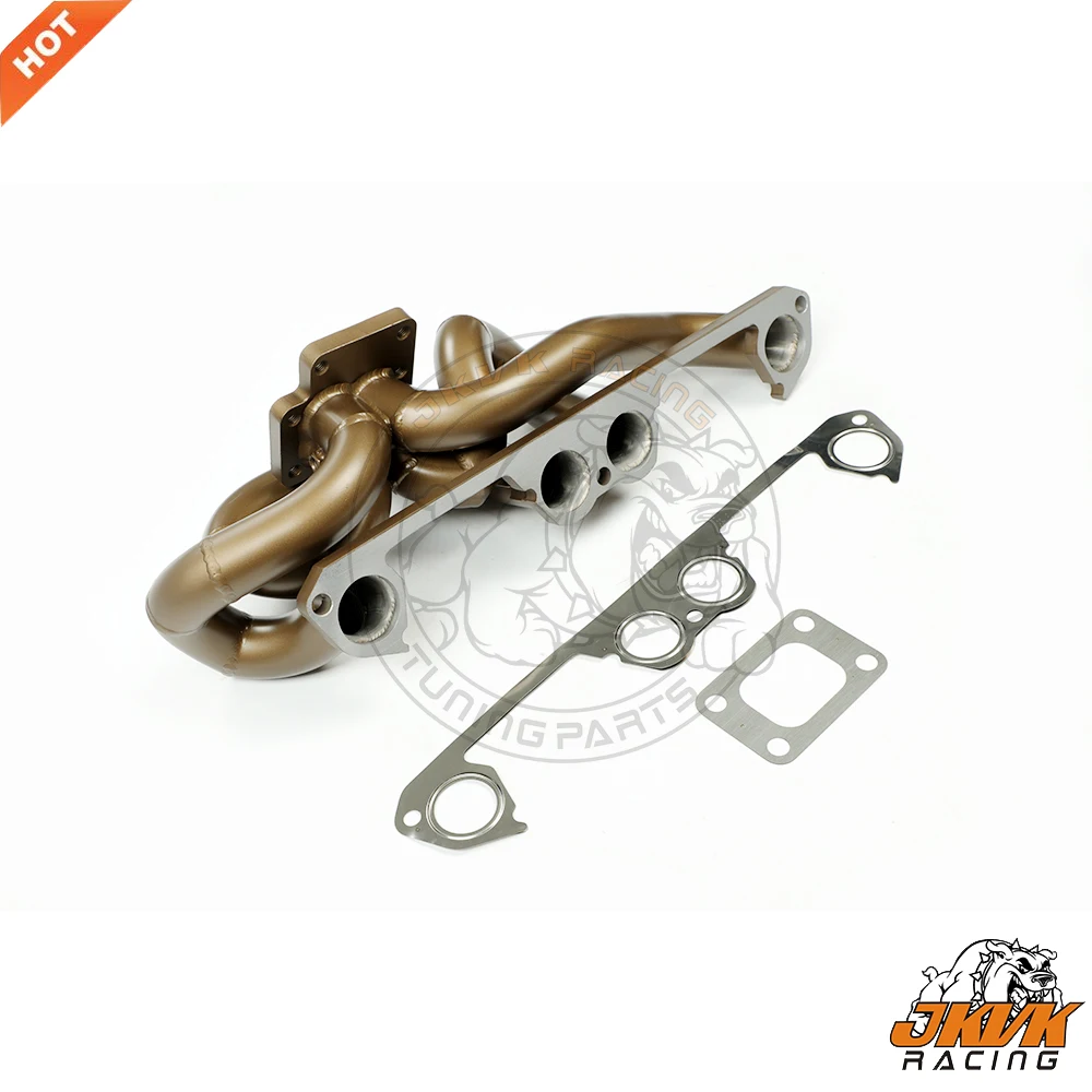 JKVK RACING Ceramic Coating 304 stainless steel Collector Exhaust Manifold For F.i.at Punto GT Turbo 1994-1998