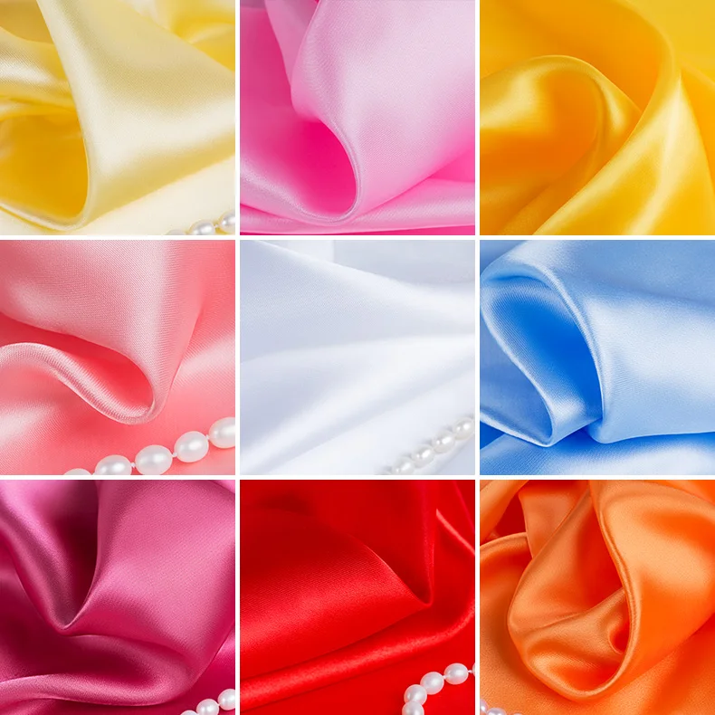 

100cm*150cm Satin Fabric Satin Color Ding Li Box Lining Silk Big Red Cloth Wholesale Silk Cloth