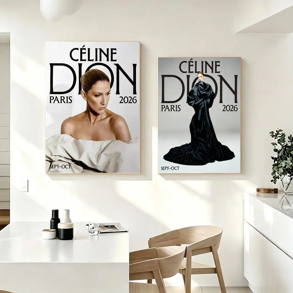 Person Celine Dion Poster Poster HD Printing Fresh Elegant Style Wall Art Home Decor For Living Room Bedroom Gift