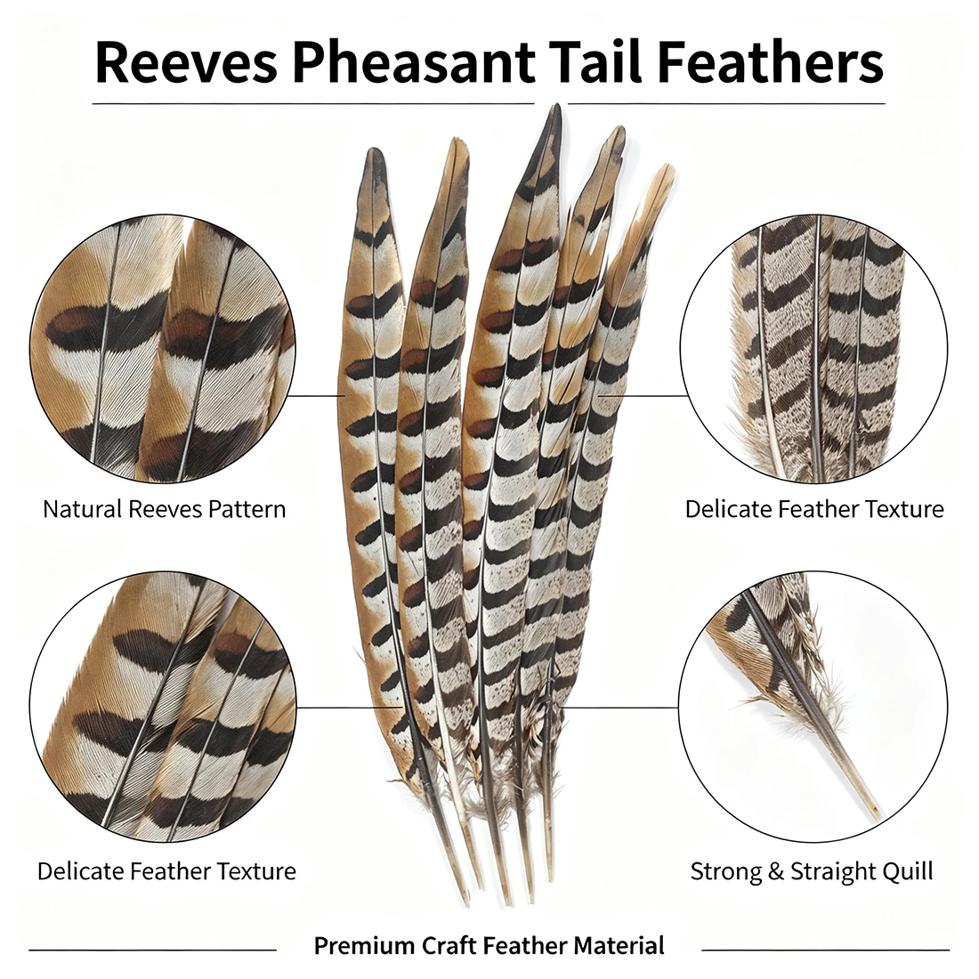 ZPDECOR Pheasant Feathers for Crafts, DIY Art, Home Decor Size 35-40cm, 14-166 Inch