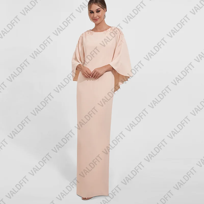 Customized Long Pink Sheath Spandex Satin Mother of the Bride Dresses 2025 Weddings Party Dress Robes Invitee Mariag