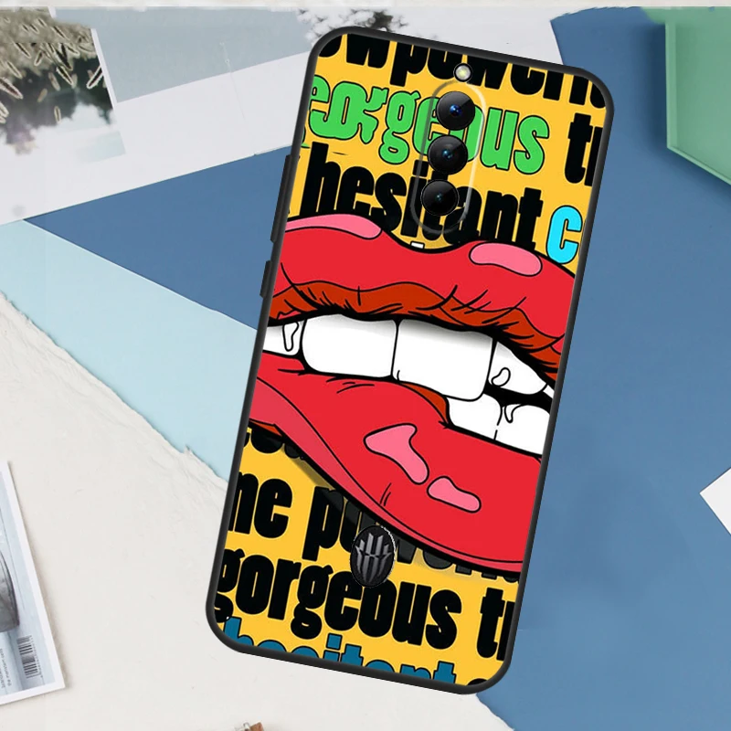 Sexy Lips KISS For Nubia Red Magic 10 Pro Plus 6 7 8 9 Pro 6S 7S 6R 5G Case For RedMagic 8S 9S Pro Plus - view 4