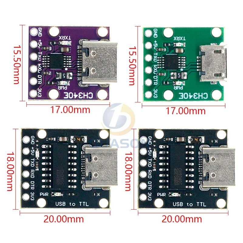 CH340N /CH9340C USB 2.0 To TTL Module Alternative CP2104 CP2102 PL-2303HX HT42B534 FT232RL CH340E Supprt linux/mac/windows OTG