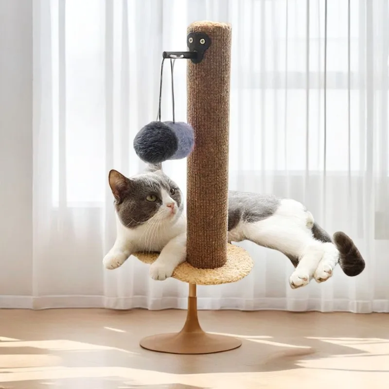 Multi-Purpose Cat Climbing Frame, Cat Tree Tower, Grab Column Toy, Natural Sisal Palm Print, Shape Design, Suitable for Cats Toy