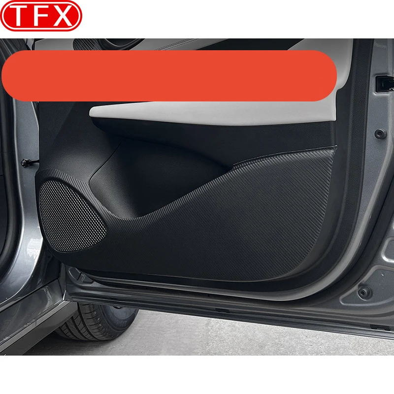 

For BYD Seal 05 DMI 2024 2025 Car Door Anti Kick Pad Carbon Fiber Pattern Leather Door Panel Anti Scratch Sticker Accessories