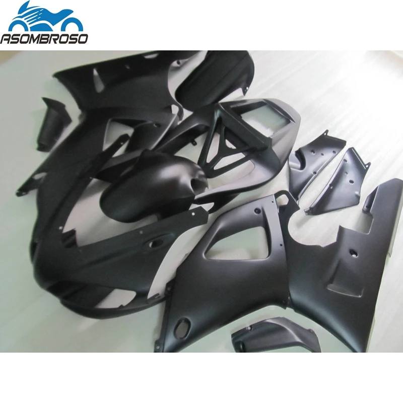 Matte Black Motorcycle Bodywork fairings for YAMAHA R1 fairing kit 1998 1999 plastic racing fairing set YZFR1 98 99 HP46