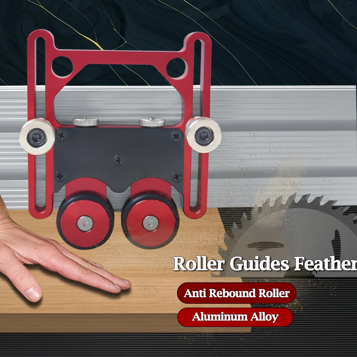 Roller Guides Feather Loc Board Multi-purpose Clear-Cut Anti Rebound Safety Pushing Auxiliary Tool Safety Pushing Auxiliary Tool