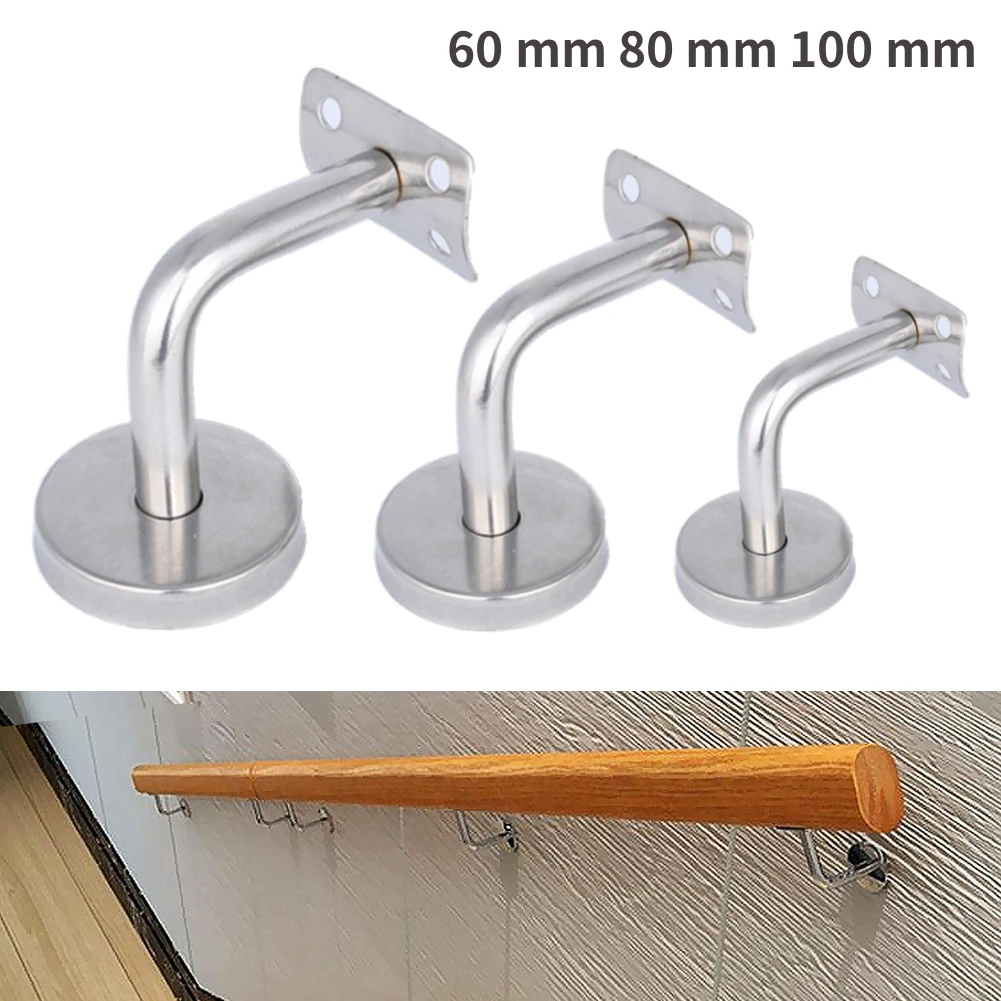 Handrail Bracket Stainless Steel Wall Support Hand Rail Balustrade Mopstick Wall Mounted Handrail Bracket Fixing Accessories