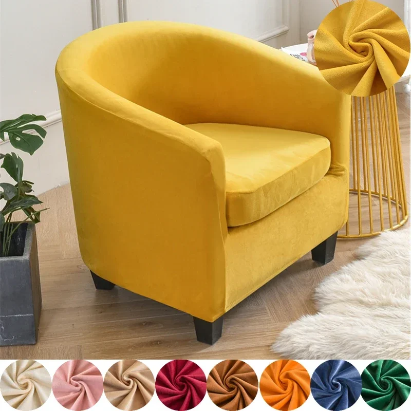 Split Soft Velvet Sofa Cover Stretch Armchair Cover Club Sofa Slipcover for Living Room Couch Covers with Seat Cushion Covers