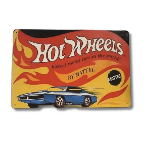 Blechschild aus Metall, Spielzeugautos, Garage, Männerhöhle, autorisiertes Händler-Poster