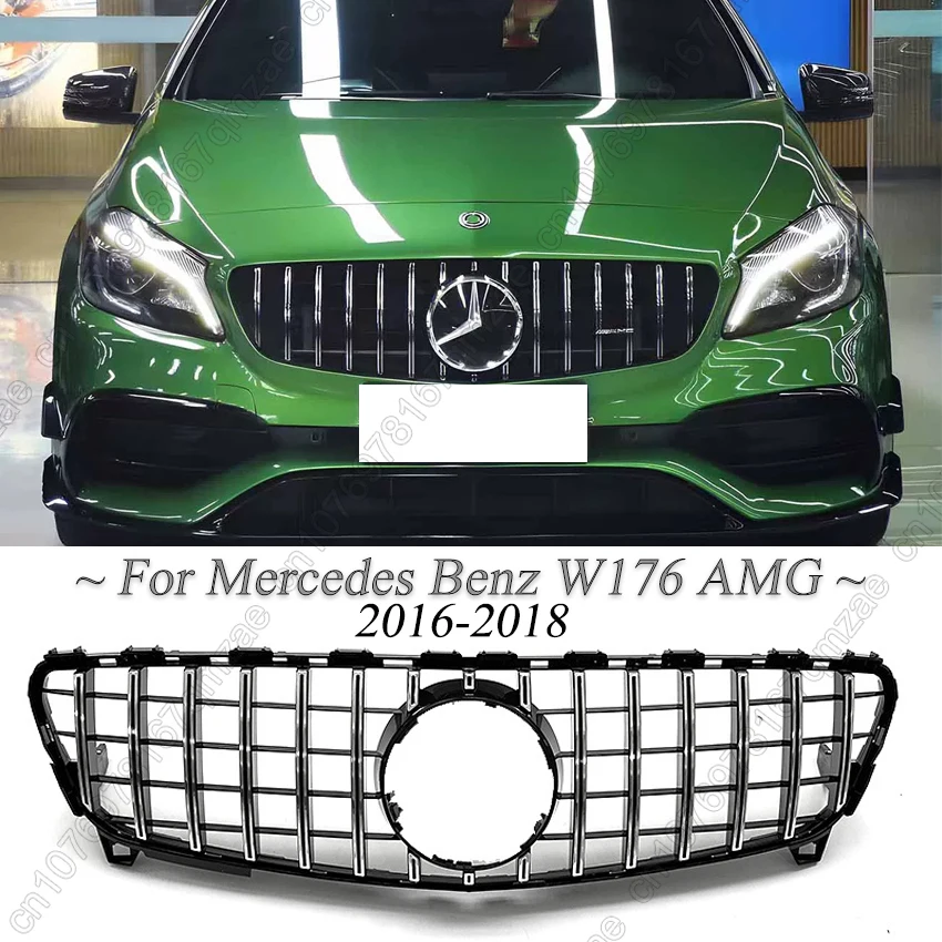 

Для Mercedes Benz A-Class W176 A250 A200 A45 AMG 2016-2018 автомобильный передний бампер, решетки для почек, Стайлинг, гоночные грили, аксессуары