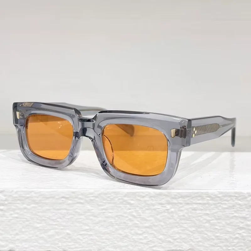 

9325 Rectangle Acetate Small Face Sunglasses for Men and Women High Quality Brand Designer Classical Retro Eyeglasses with Case