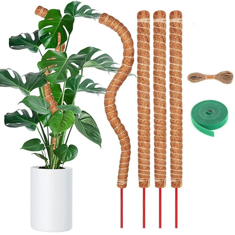 2PCS 60-90cm Bendable Plant Coir Stick DIY Shaping Plant Climbing Vine Pole Moss Pole Indoor Flower Pot Plants Bending Brackets