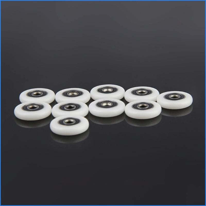 8x Ruote con Cuscinetti a Rulli 18,5/20//25/27mm Ruota a Rulli per Mobile da Bagno per Parte Ricambio per Porta Scorrevole